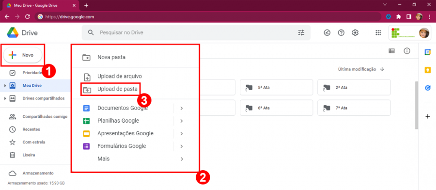 Como o Google Drive calcula o tamanho das pastas do armazamento contratado?  - Comunidade Google Drive